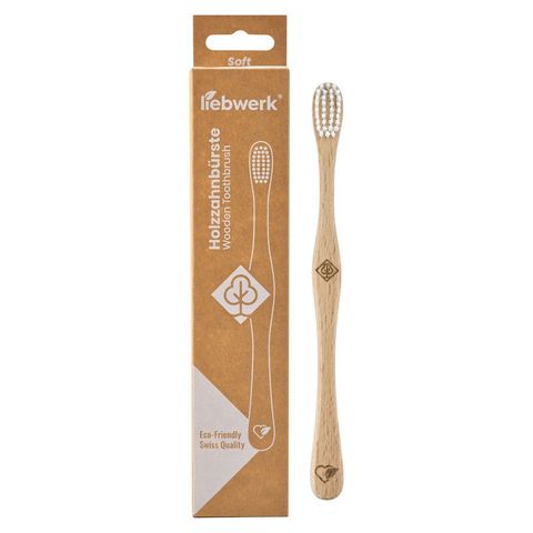Zahnbürste Erwachsene soft LEAF, 100% FSC Holz oder Fasern