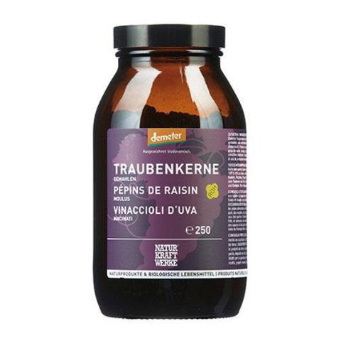 Traubenkerne mit Traubenhautanteilen gemahlen, Demeter
