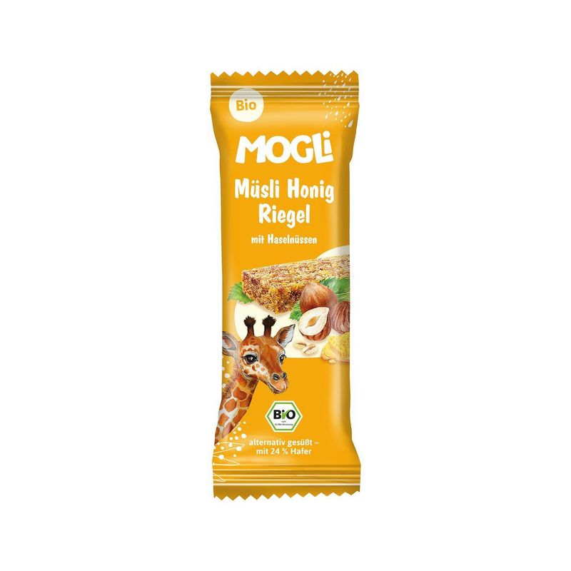 Müsli Riegel mit Hafer und Haselnüssen, EU Bio