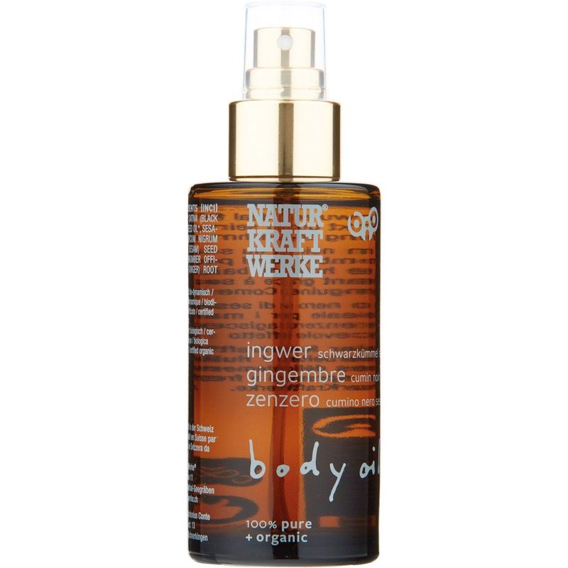 Bio Body Oil Ingwer Schwarzkümmel Sesam, Schweizer Bio-Verordnung
