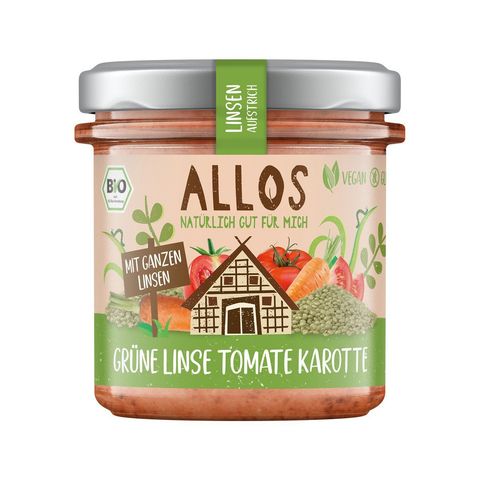 Linsen-Aufstrich Grüne Linse Tomate Karotte, EU Bio