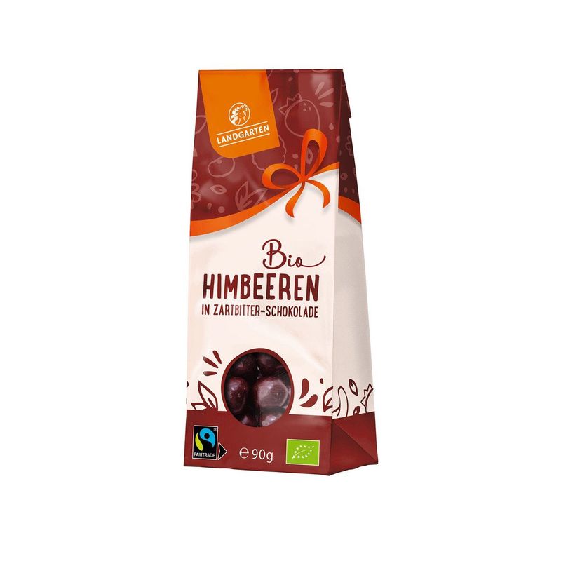 Himbeeren in Zartbitterschokolade, EU Bio/FLO-Fairtrade