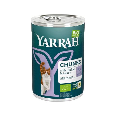 Katzenfutter Chunks Huhn & Truthahn, EU Bio