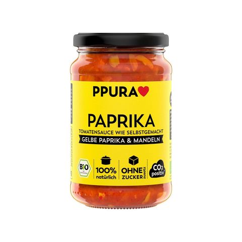 Sugo Paprika mit gelber Paprika und Mandeln, Schweizer Bio-Verordnung