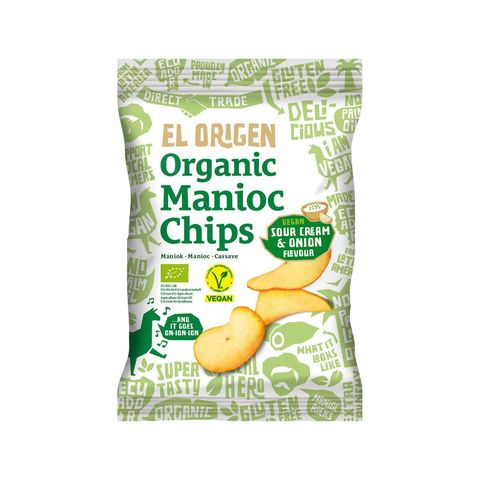Maniok Chips Sour Cream & Onion, EU Bio