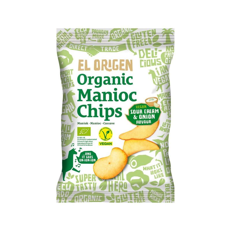 Maniok Chips Sour Cream & Onion, EU Bio