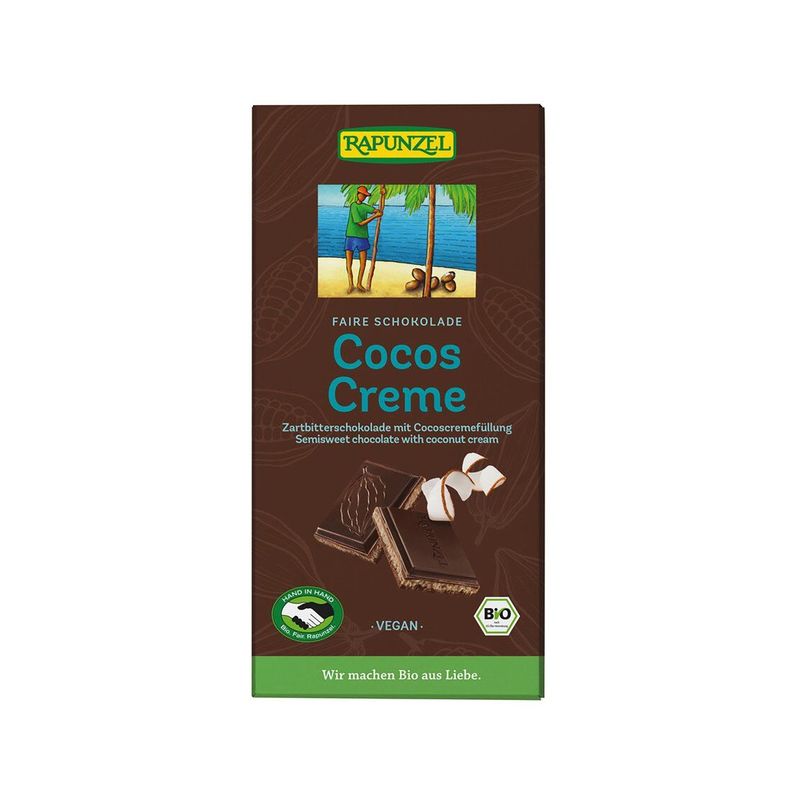 Schokolade Cocos Creme, HiH, EU Bio / Fairer Handel (Claro; Hand in Hand; etc.)