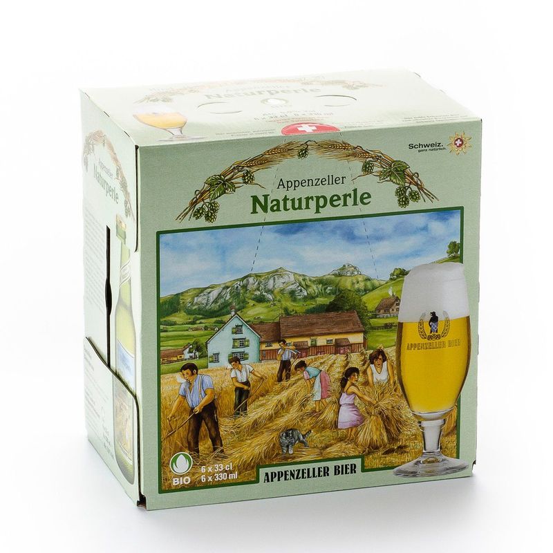 Appenzeller Naturperle, Bier Sixpack, Schweizer Bio-Verordnung