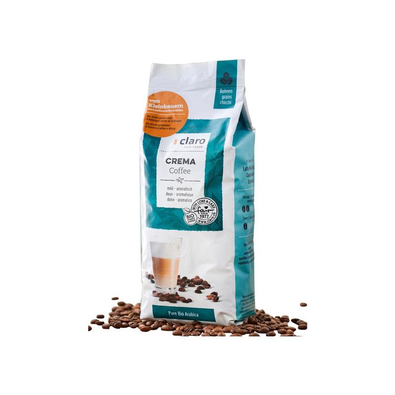 Kaffee Crema Bohnen, Schweizer Bio-Verordnung / Fairer Handel (Claro; Hand in Hand; etc.)