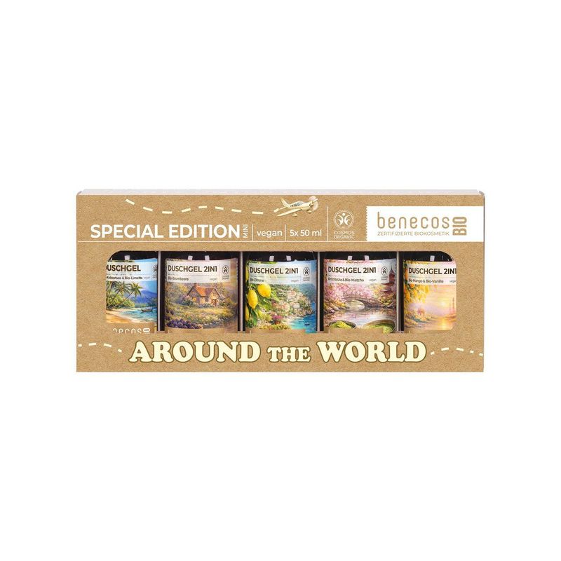 Mini-Set Duschgels - around the world, BDIH COSMOS ORGANIC
