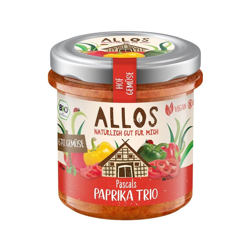 Brotaufstrich Hofgemüse Pascals Paprika Trio, EU Bio