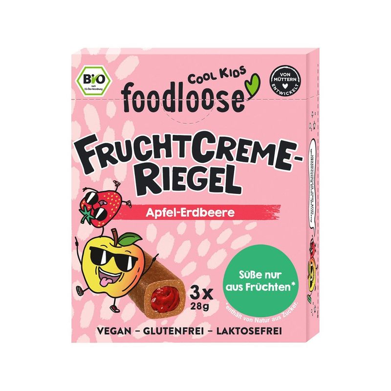 Fruchtcreme-Riegel Apfel-Erdbeere x, EU Bio