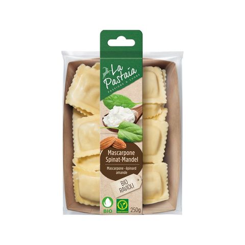 Ravioli Mascarpone Spinat Mandel, Bio Knospe