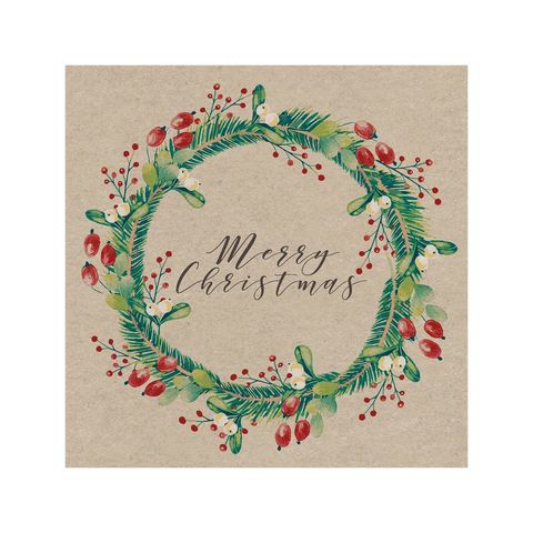 Papierservietten Merry Christmas, 33 x 33 cm, 2-lagig, 100% FSC Holz oder Fasern
