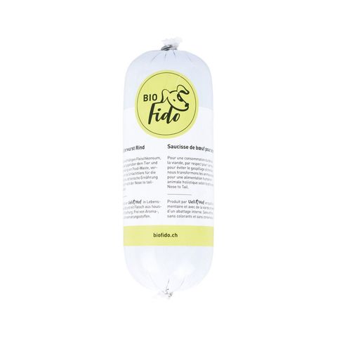TK Tierfutterwurst Rind, Bio Knospe Schweiz