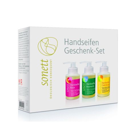 Handseifen Geschenk-Set Calendula-Rosmarin-Rose, Natural Cosmetic
