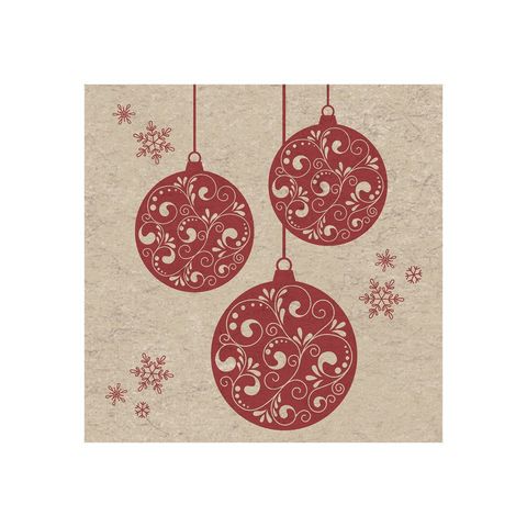 Papierserviette Baubles, 100% FSC Holz oder Fasern