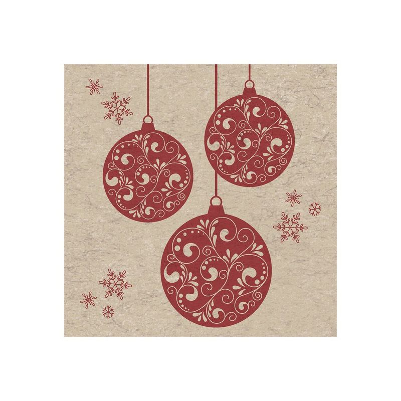 Papierserviette Baubles, 100% FSC Holz oder Fasern