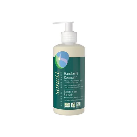Handseife Rosmarin, Pumpspender, Natural Cosmetic Standard - Organic