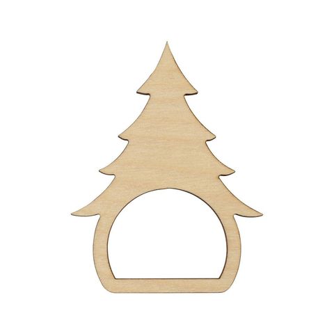 Holz-Serviettenringe Tannenbaum, 100% FSC Holz oder Fasern
