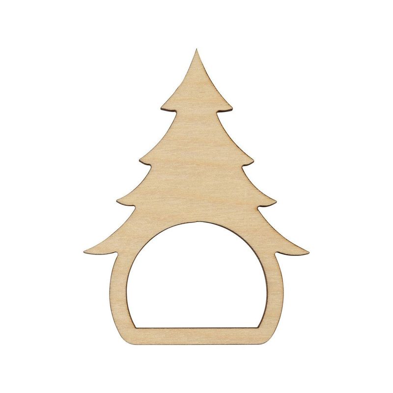 Holz-Serviettenringe Tannenbaum, 100% FSC Holz oder Fasern