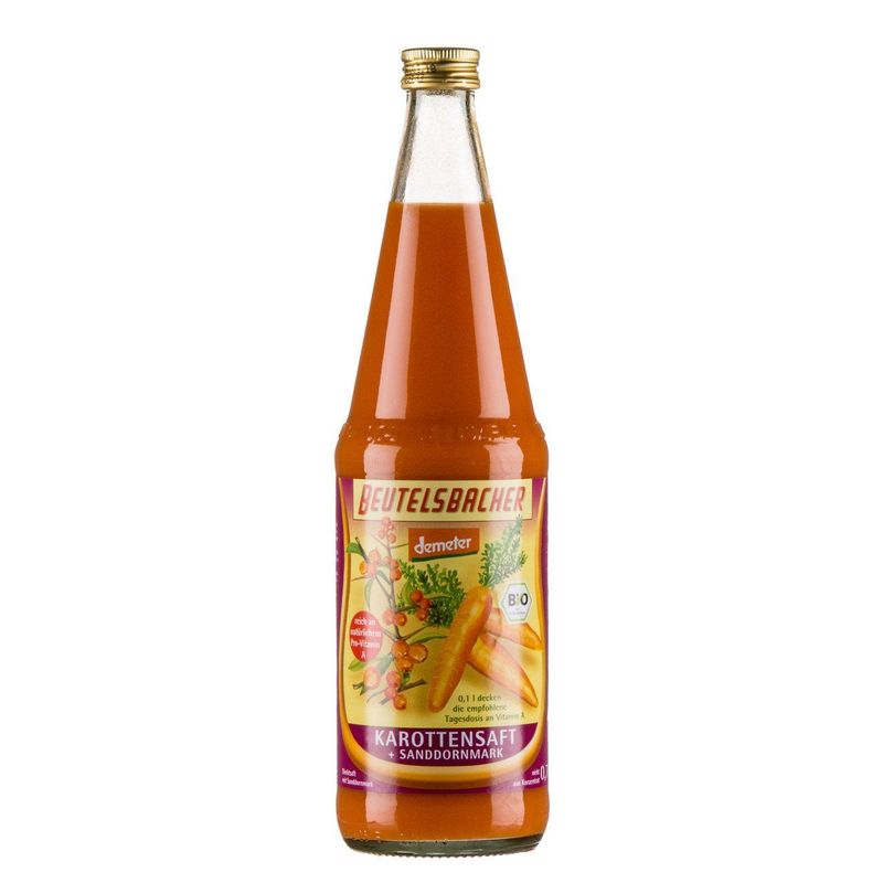 Karottensaft mit Sanddornmark, Demeter