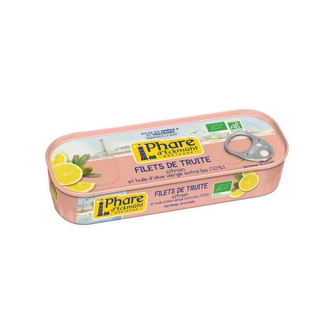 Forellenfilets mit Bio-Olivenöl und Zitrone, EU Bio