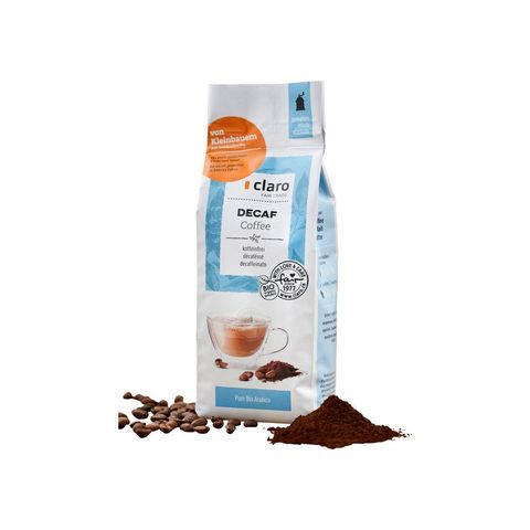 Kaffee Decaffeinato gemahlen, Schweizer Bio-Verordnung / Fairer Handel (Claro; Hand in Hand; etc.)