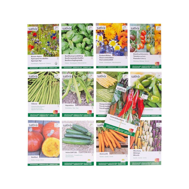 Nachfüllpaket Display «Der vielfältige Biogarten», 100 Tüten, EU Bio