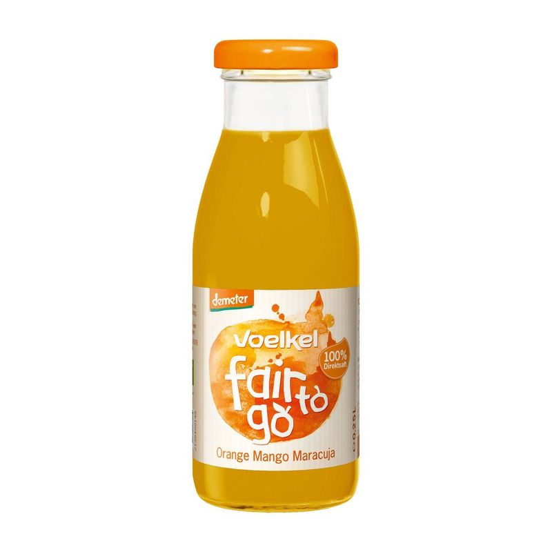 fair to go Orange Mango Maracuja Direktsaft, Demeter
