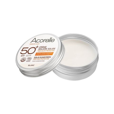 Feste Sonnencreme weiss SPF50+, Cosmetique Bio - COSMOS ORGANIC