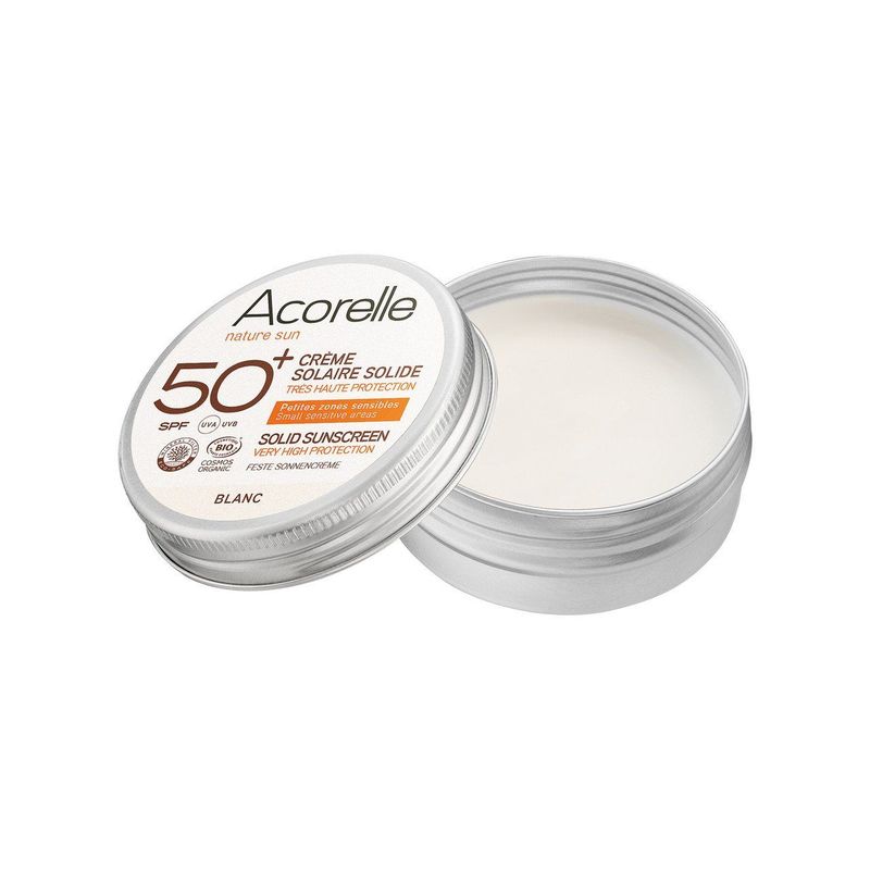 Feste Sonnencreme weiss SPF50+, Cosmetique Bio - COSMOS ORGANIC