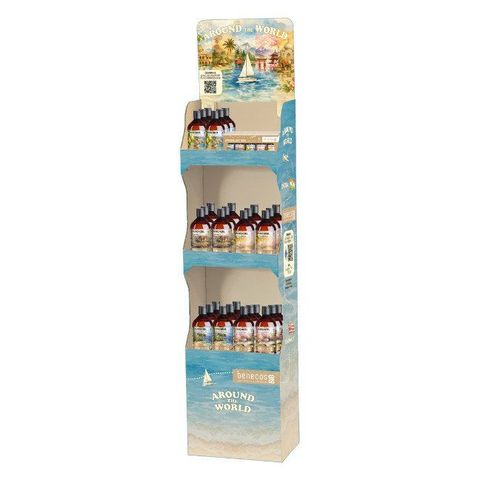 Display Stand - Duschgels Summer Edition "around the world", BDIH COSMOS ORGANIC