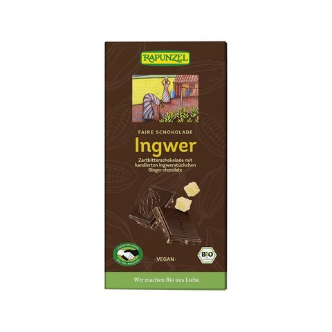 Schokolade Ingwer, HiH, EU Bio / Fairer Handel (Claro; Hand in Hand; etc.)