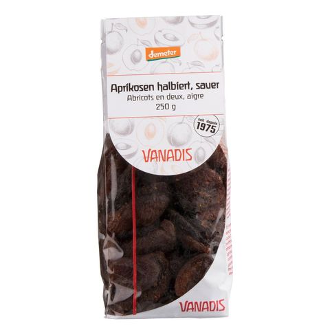 Aprikosen halbiert, sauer, Demeter