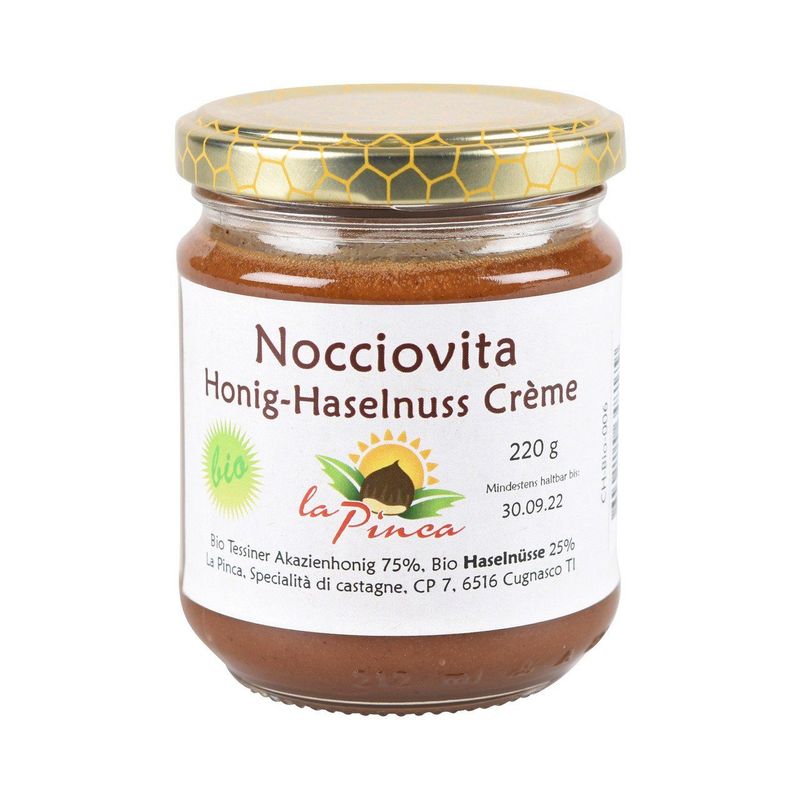 Crème Honig-Haselnuss 'Nocciovita', Schweizer Bio-Verordnung