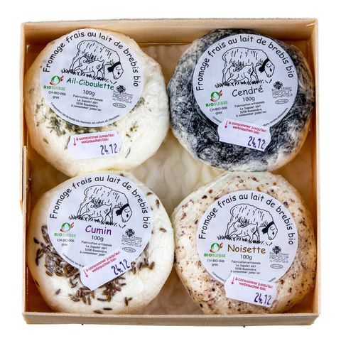 Schaffrischkäse assortiert, Bio Knospe Schweiz