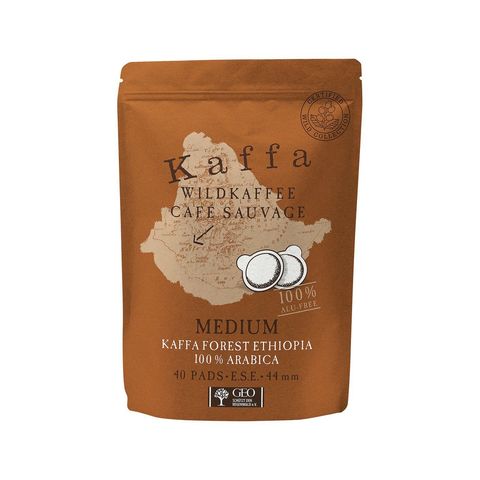 Wildkaffee Kaffa Medium 40 Pads, Schweizer Bio-Verordnung / FLO-Fairtrade