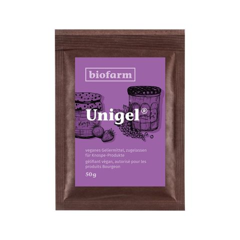 Unigel, zugelassen für Knospe-Produkte, Konventionell