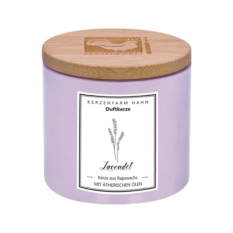 Rapswachs Duftkerze lavendel Glas, Lavendel, ohne Zertifizierung