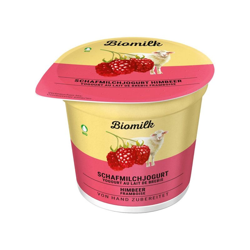 Schafjogurt unterlegt Himbeer, Bio Knospe