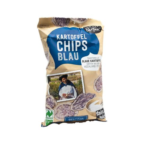 Kartoffel Chips blau, EU Bio / FLO-Fairtrade