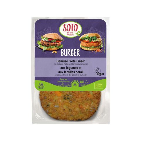 Burger Gemüse" rote Linsen", EU Bio