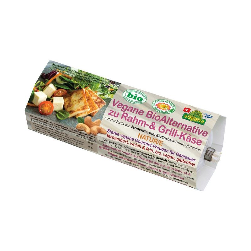 Vegane Alternative zu Rahm- und Grillkäse Natur, Schweizer Bio-Verordnung