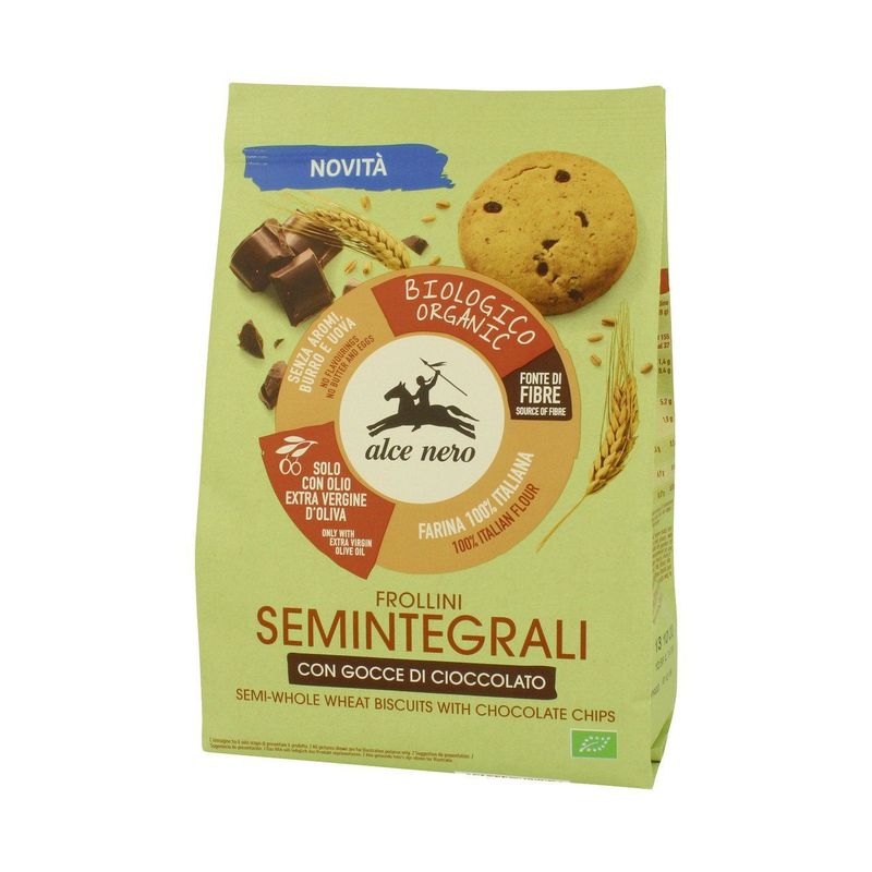 Frollini - Halb-Vollkorn Kekse mit Schokotropfen, EU Bio
