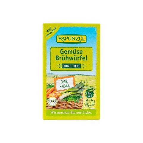 Gemüse-Brühwürfel ohne Hefe, EU Bio