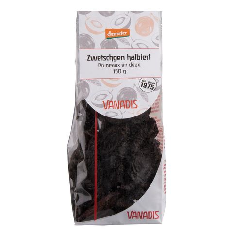 Zwetschgen halbiert, Demeter