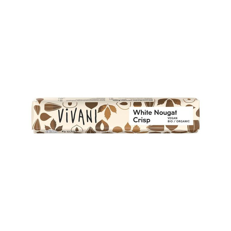 Schoko Riegel "White Nougat Crisp Rice Choc", EU Bio