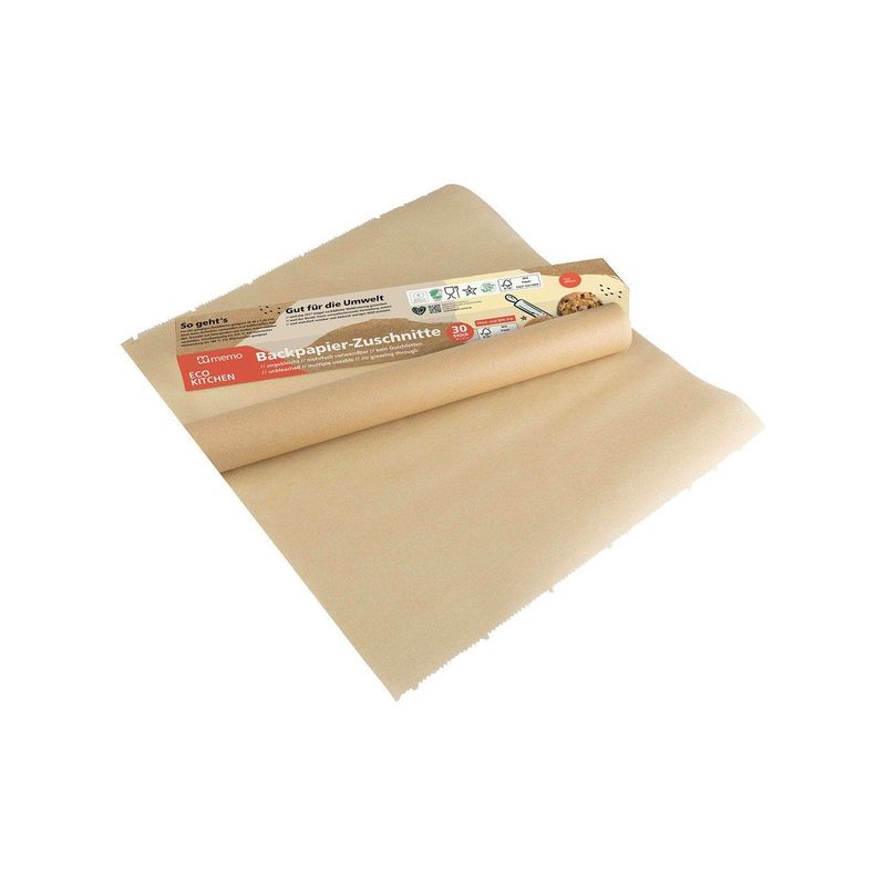 Backpapier-Zuschnitte, ungebleicht, 30 Bögen, 100% FSC Holz oder Fasern