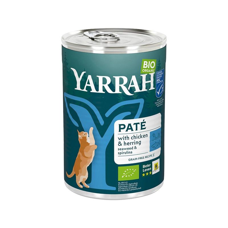 Katzenfutter Paté Huhn & Hering, EU Bio